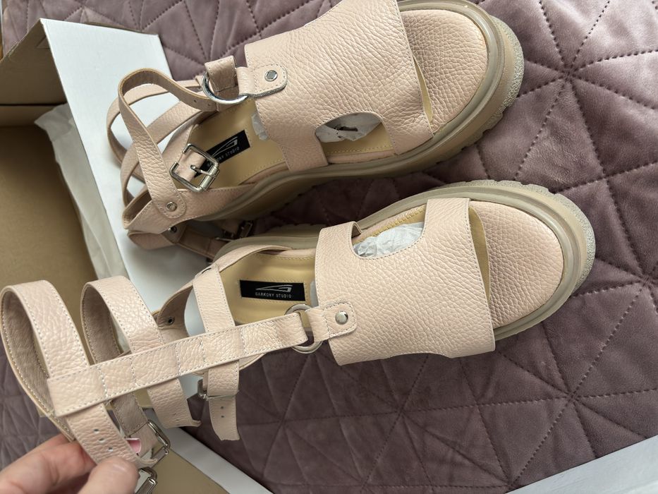 Sandale piele crem Garkony