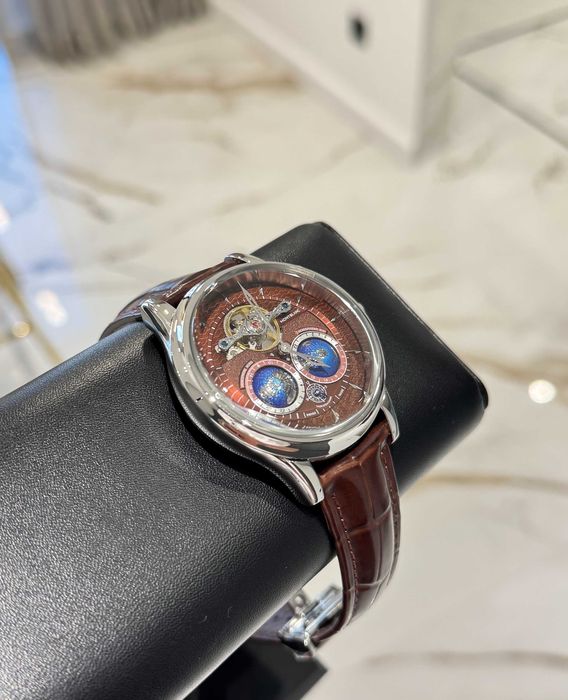 montblanc tourbillion silver/ brown