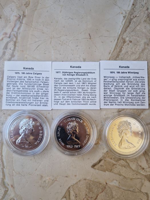 Сет сребърни монети 1 долар Канада