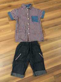 Риза и дънки за дете размер 116см(6-7 години) за 8 лева
