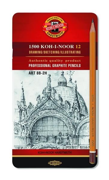 Комплект Черни Моливи За Графика Koh-i-Noor 12бр