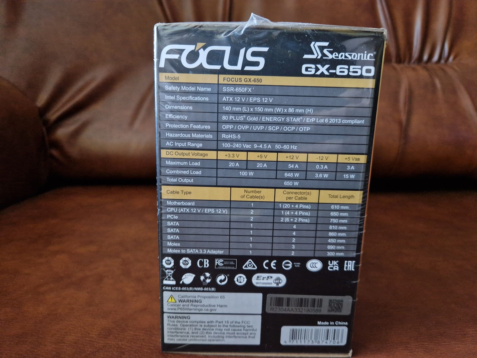 Sursa seasonic focus gx 650