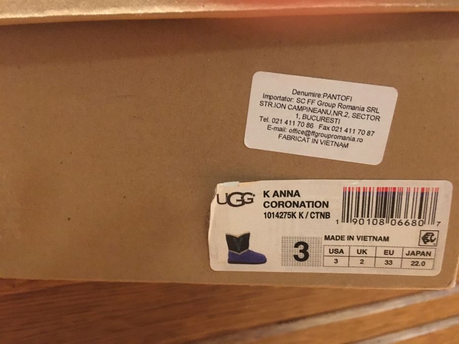 UGG Disney original marimea 33 model Frozen Ana