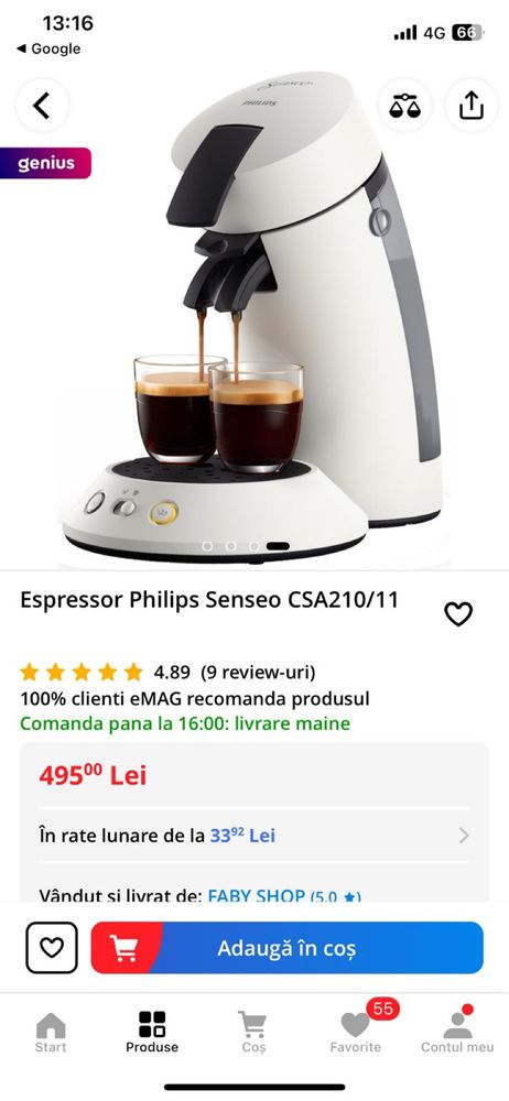 Expresor cafea nou