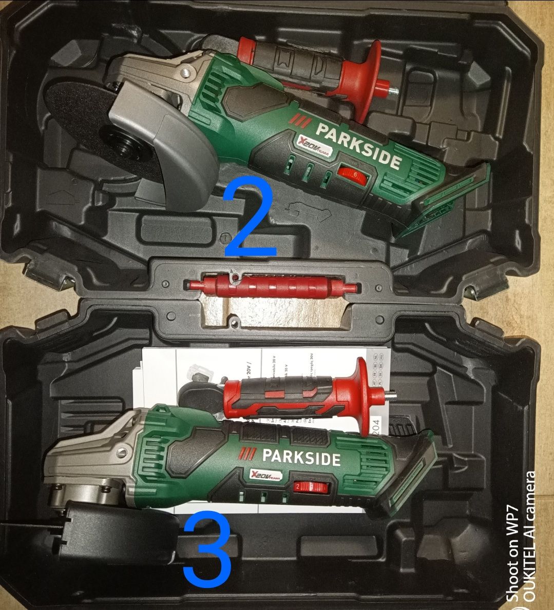 Parkside flex D4 F4 polidisc polizor pe baterie 20V 4A 8A incarcator