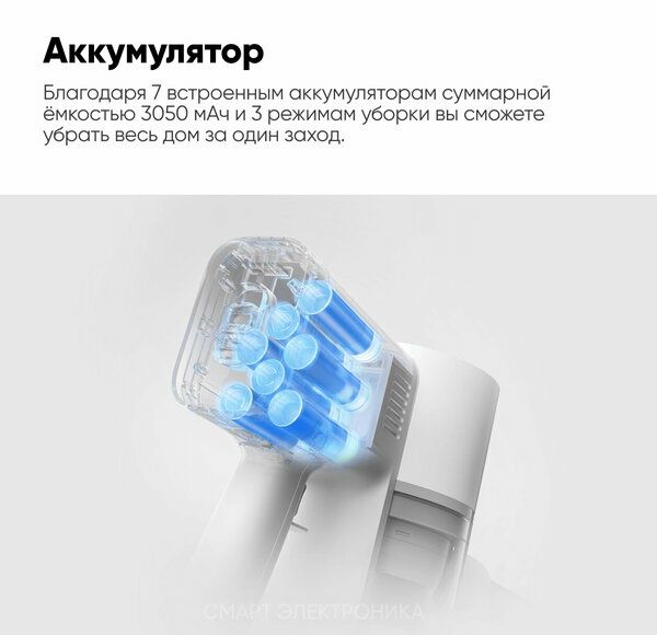 Пылесос вертикальный Xiaomi Vacuum Cleaner G20 D205, белый