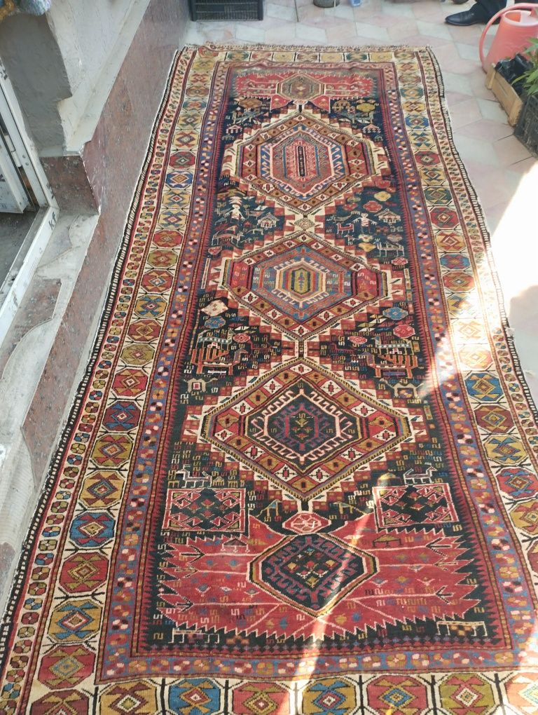 Старинный  ковер  Азербайджан Ширван