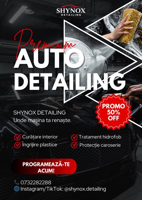 Detailing auto complet – aspirare, extracție, protecție