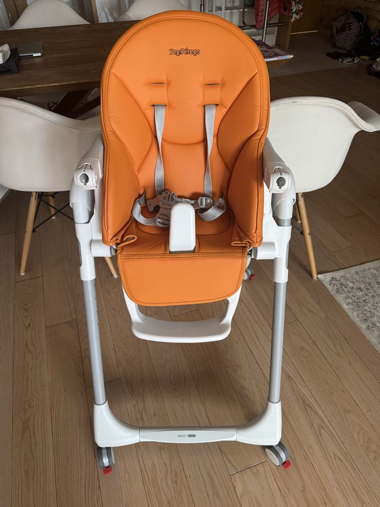 Детски Стол за хранене Peg Perego - Prima Pappa Follow Me, Arancia