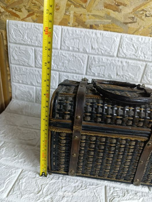 Старинно железопътен куфар сандък