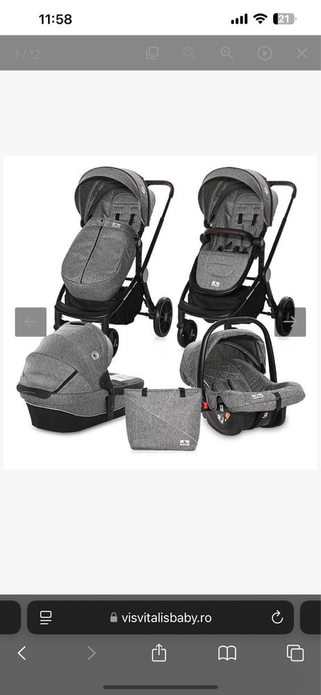 Carucior 3 piese lorelli