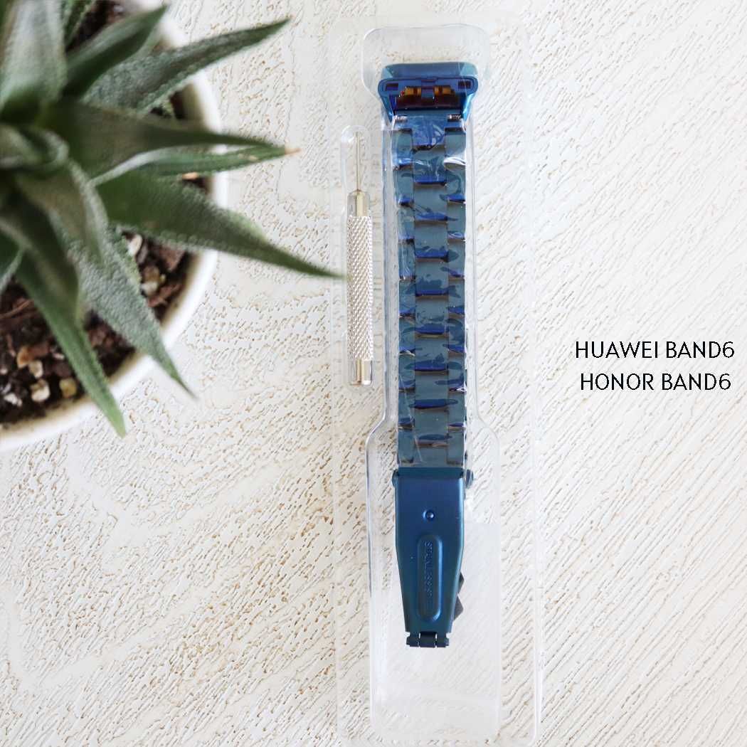 Метални Каишки MiJOBS за HUAWEI Band 6, каишки за HONOR Band 6