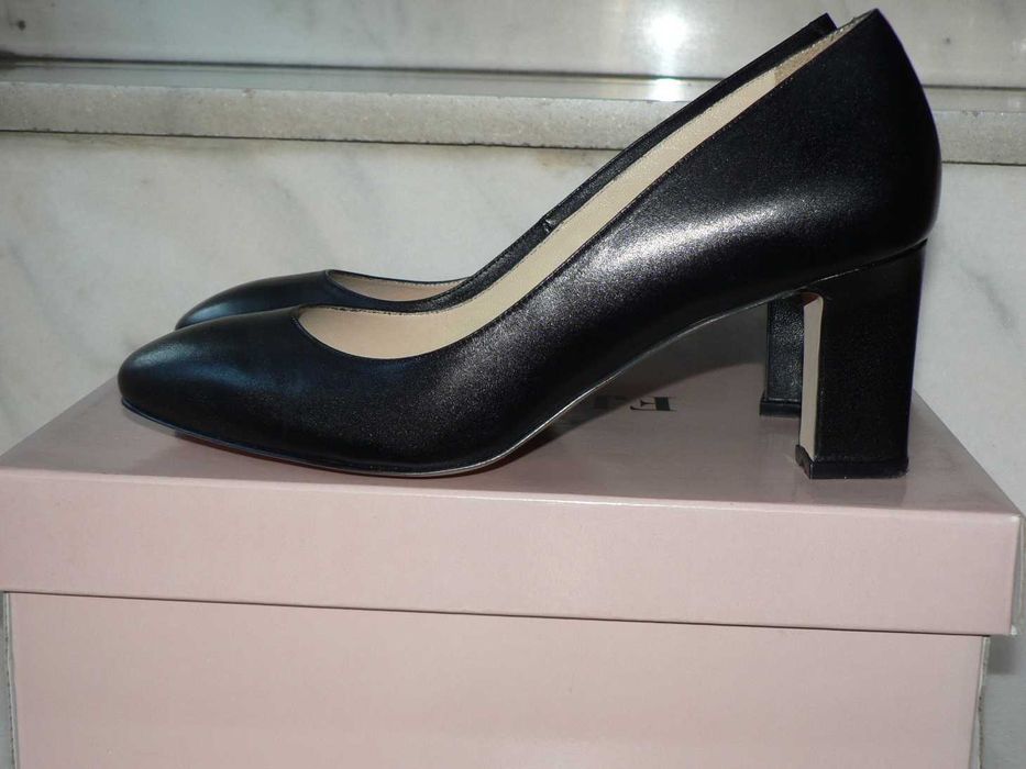 Pantofi din piele neagra pentru dama