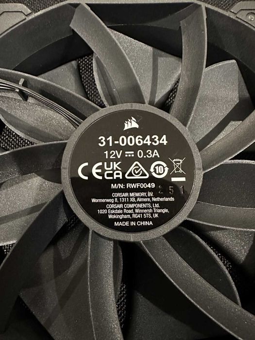Вентилатор Corsair 120MM, 1200 RPM, CFM 3-Pin