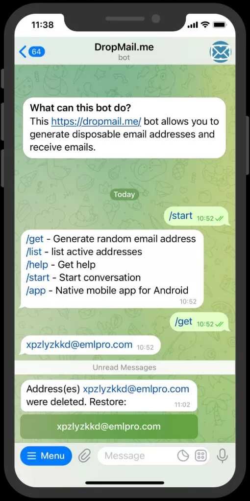 Telegram bot. Istalgan turdagi