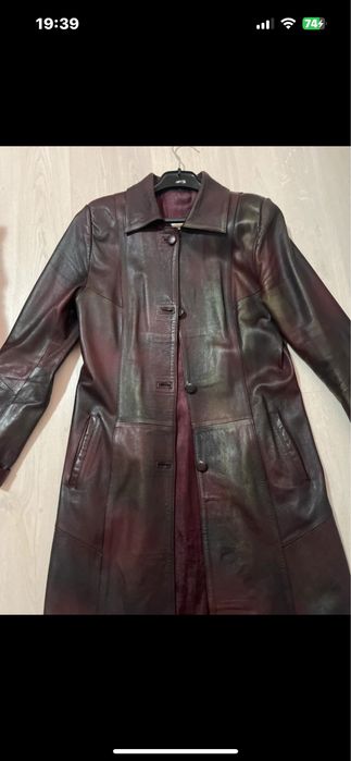 Trench de piele naturala