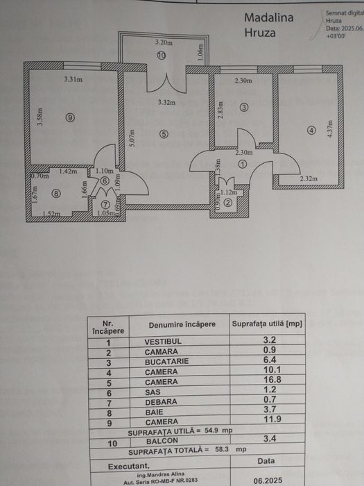 Apartament 3 camere conf.1  Basarabia-Titan-Diham-Ivans