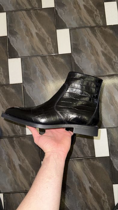 Мъжки ботуши от релефна кожа - 44 номер