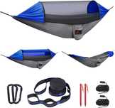 Hamac camping cu plasa anti-tantari Sportneer, 2 persoane, verde