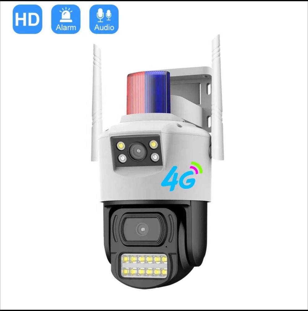 камера видеонаблюдения PTZ домашняя охранная сигнализация V380 4 МП 4G