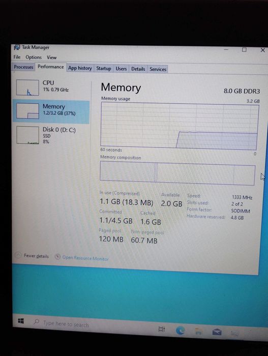 Dell Latitude E6220 – 8GB RAM, Intel i5 2520M, 239GB SSD