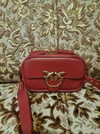 Чанта Pinko mini червен цвят, вкл. и колан Pinko размер L червен цвят