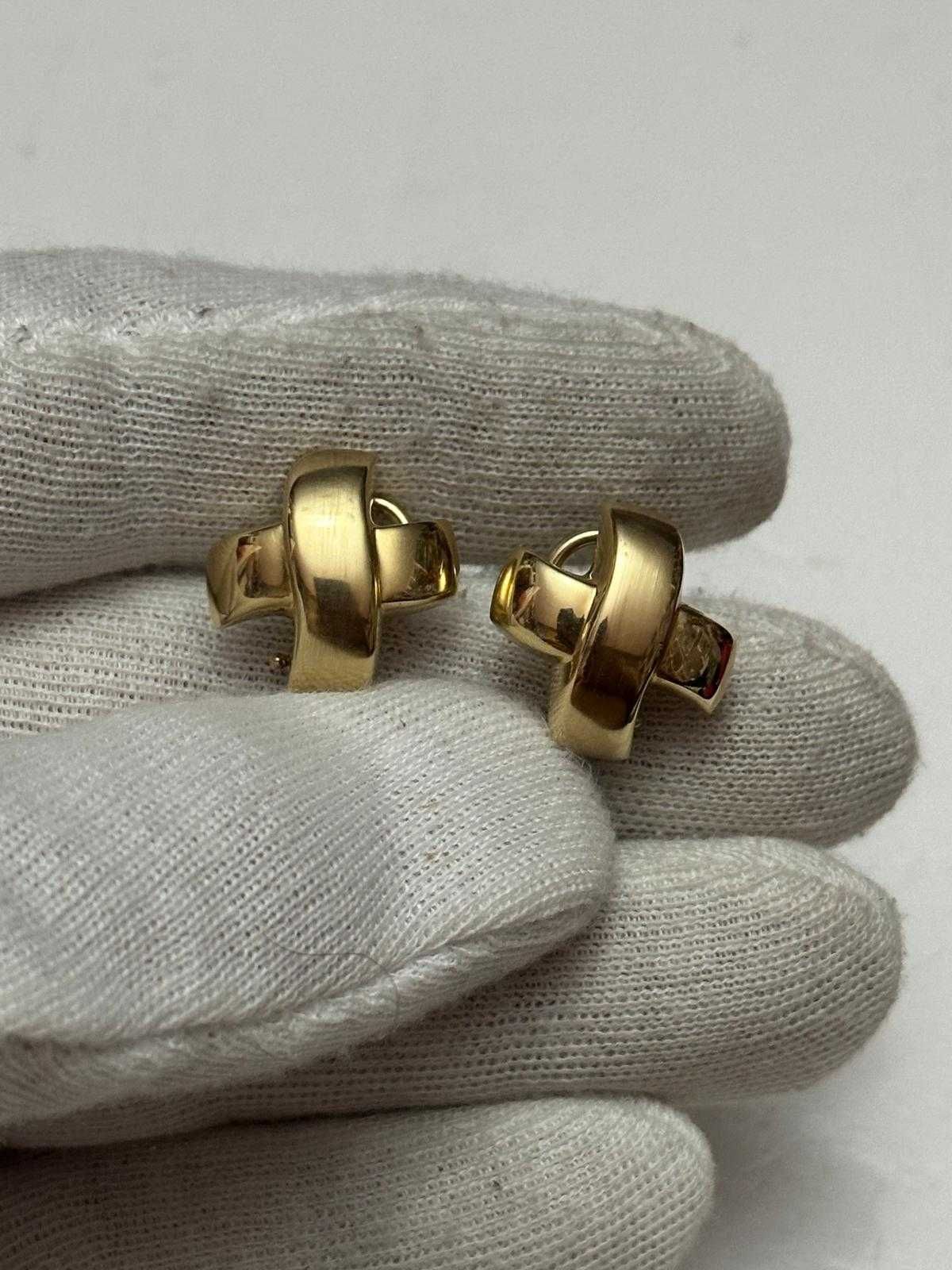 CERCEI AUR 14K - Cruce stilizata - 5.8g. - Vintage - Doar 310lei/gr !
