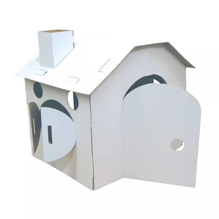 Căsuță din Carton pentru Colorat – Stimulează Creativitatea Copiilor