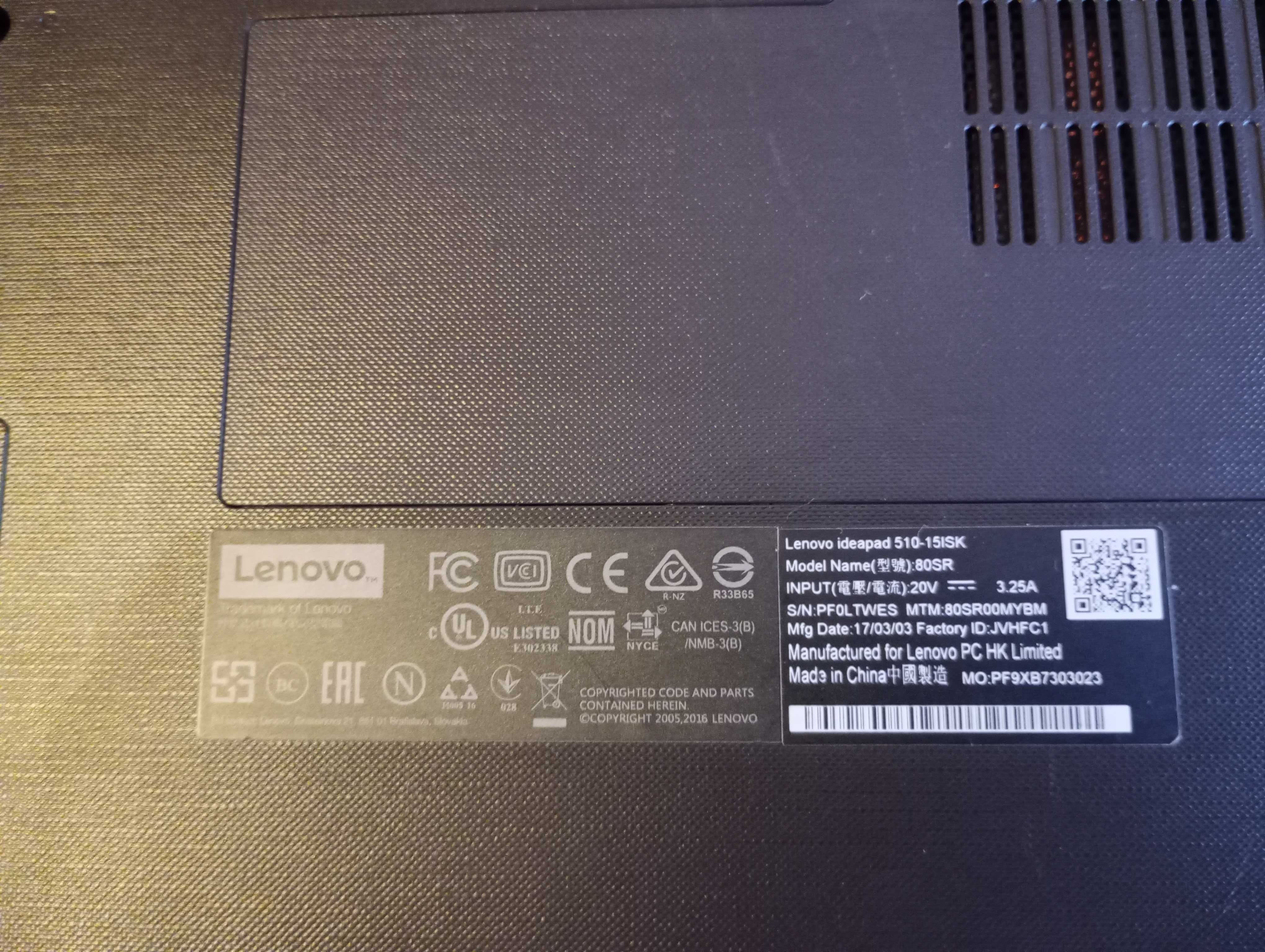 Lenovo Ideapad 510 - 15ISK