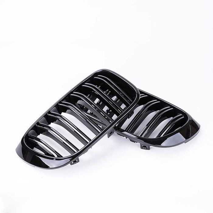 Grile Nari Duble M BMW X3 X4 F25 F26 LCI FACELIFT M Look, Negru Lucios