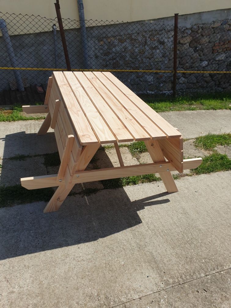 Masa Picnic, gradina cu banci pentru 8 persoane