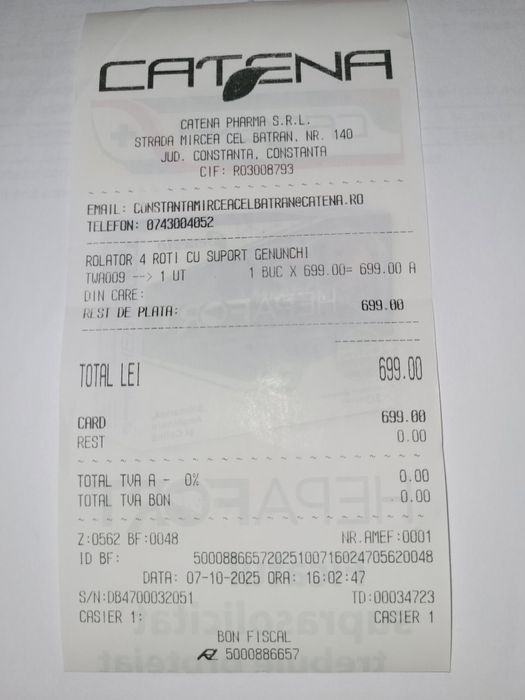 Rolator sustinere ortopedica