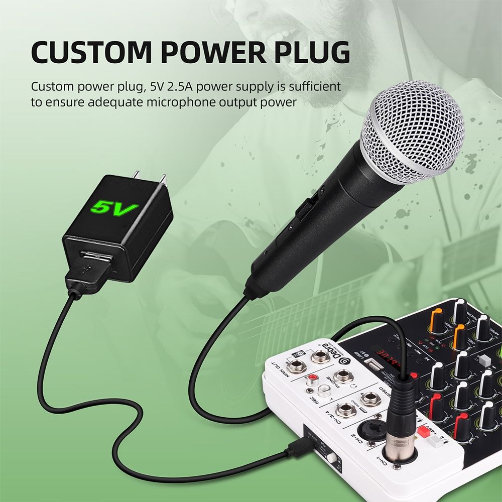 Смесителен пулт Debra V4, DJ Mixer, Bluetooth, Usb Play, Plug and Play
