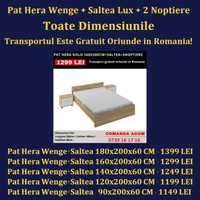 Saltea Lux + 2 Noptiere + Pat Hera Gold 160x200x16 cm