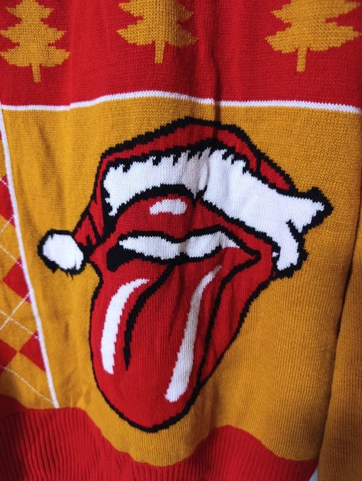 Коледен пуловер на Rolling stones