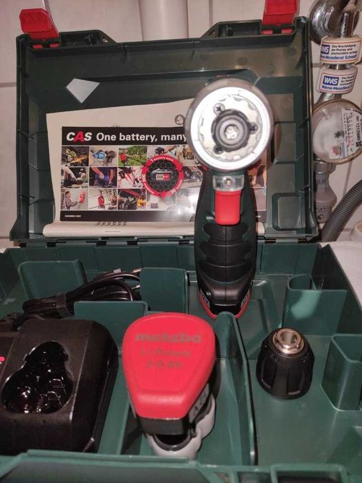 Metabo Set Filetanta 12 V, PowerMaxx baterii, încărcător, produs nou