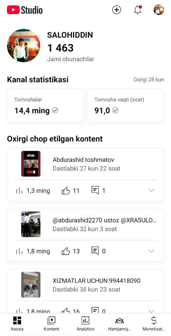 Youtube kanal sotiladi
