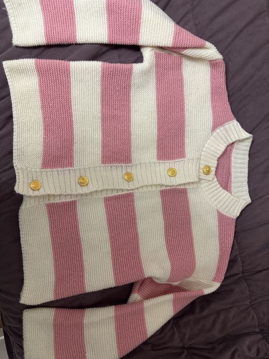 Тёплая и мягкая кофточка в полоску