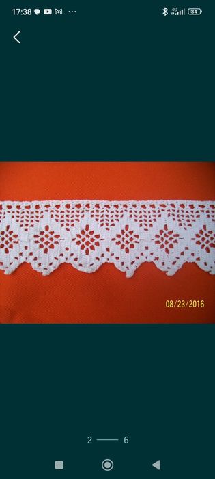 Dantelă albă pt costume si gulere