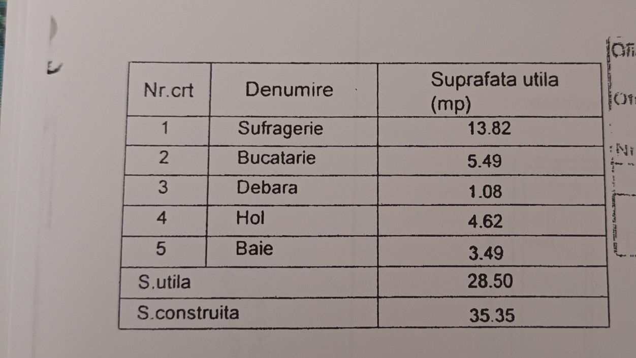 Vând garsoniera  confort 1 , cu o suprafață de 28,5 mp locuibil.
