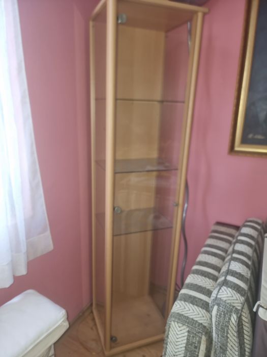 Стъклена етажерка/дървена етажерка