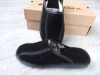 Мъжки домашни естествени чехли от черен велур, 43