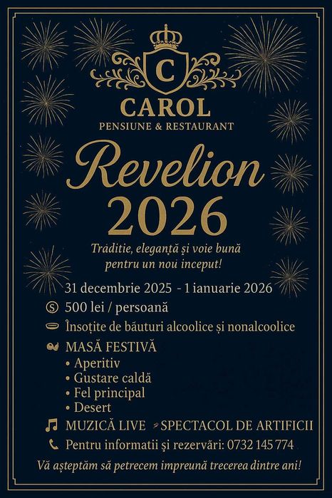Revelion 2026-Pensiunea Carol