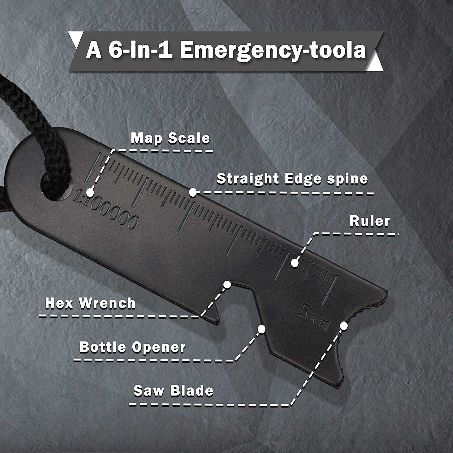 Комплект за оцеляване 13в1 нож инструмент фенер