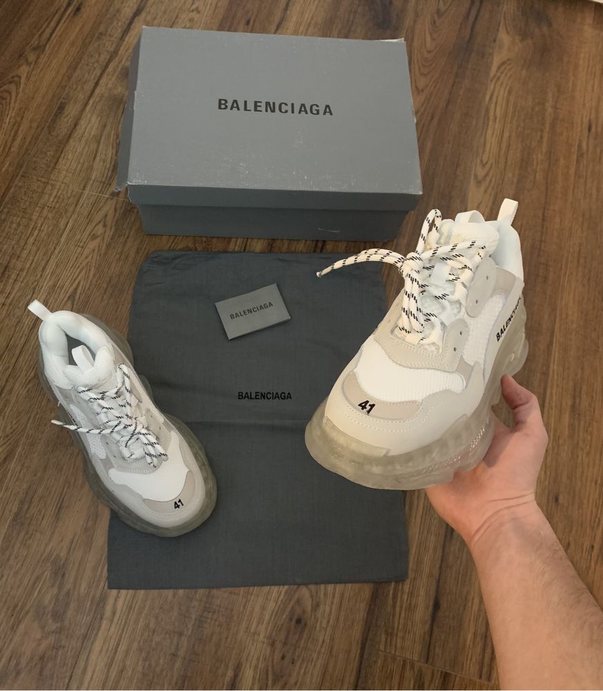 Balenciaga Triple S White • STOC:36,37,41,45• Livrare 1-2 zile •