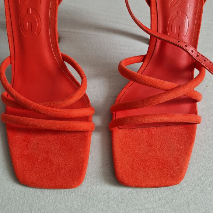 Sandale Mango portocaliu aprins, mas 39, dama, NOI