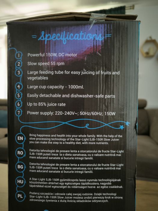 Storcator Fructe Slow Juicer SLB-150 R