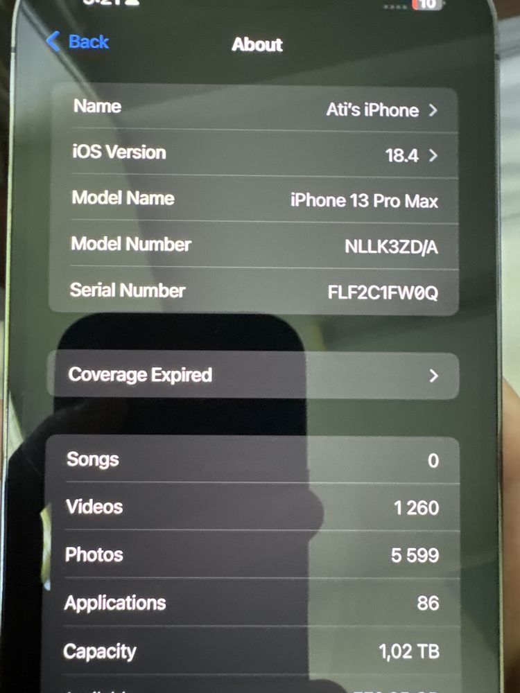 Iphone 13 pro max 1tb 87%
