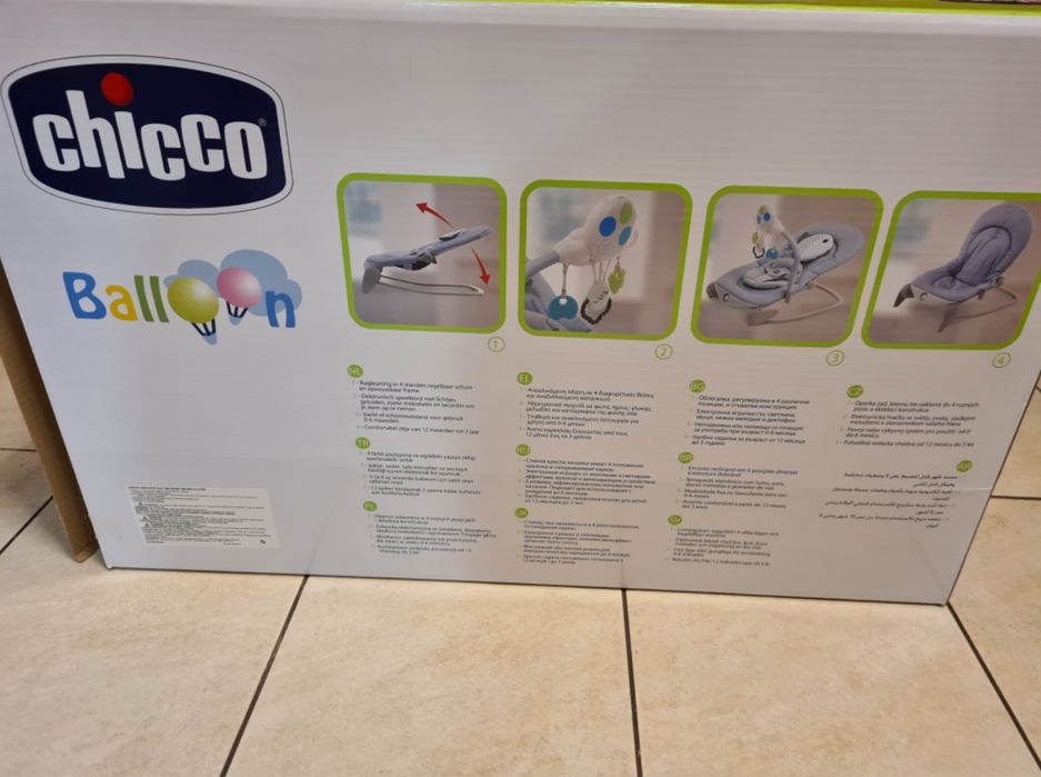 Шезлонг за бебе Chicco+ преносима активна гимнастика