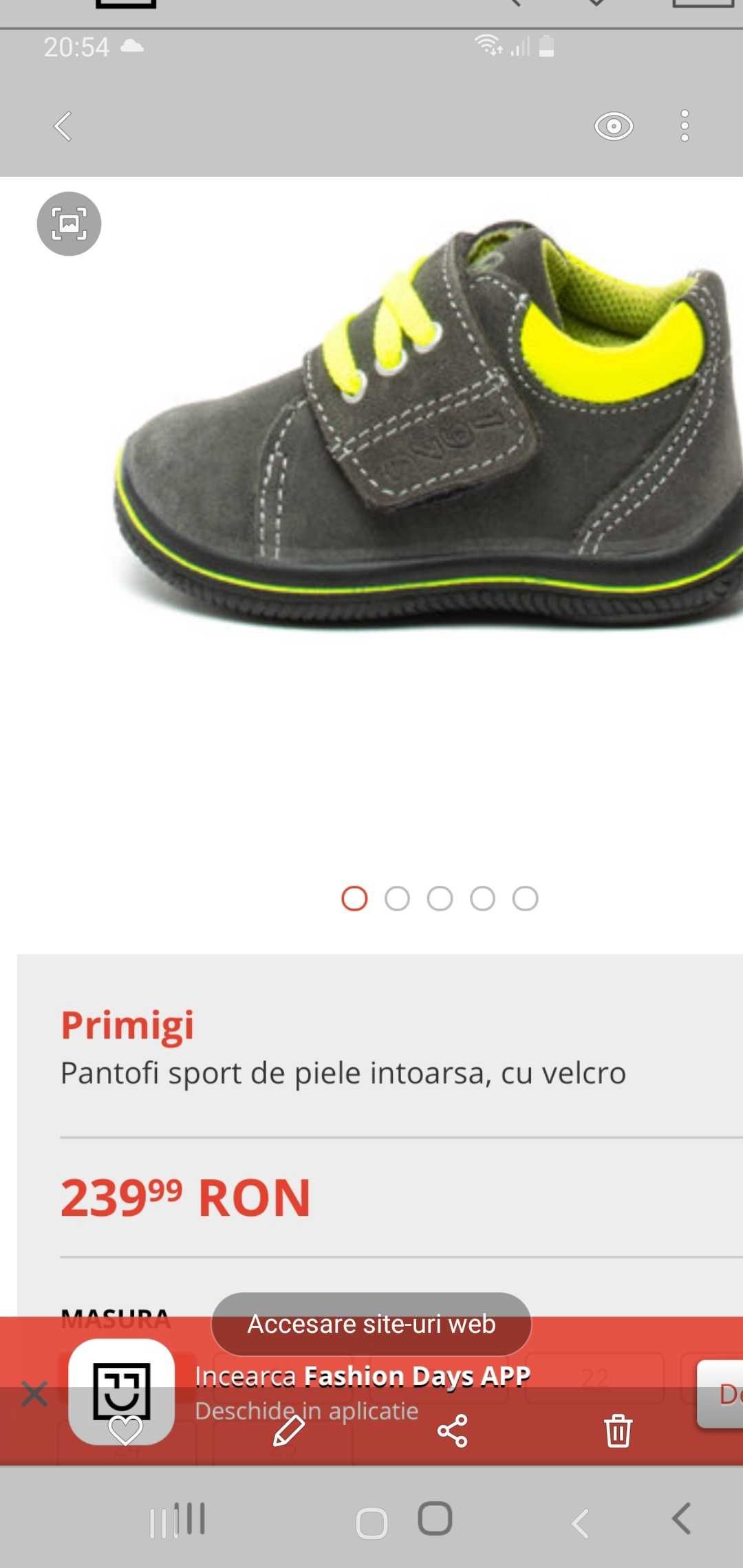 Primigi,pantofi sport piele intoarsa,marimea 21,noi